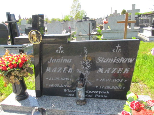 Janina Mazek 1938 Latowicz - Grobonet - Wyszukiwarka osób pochowanych