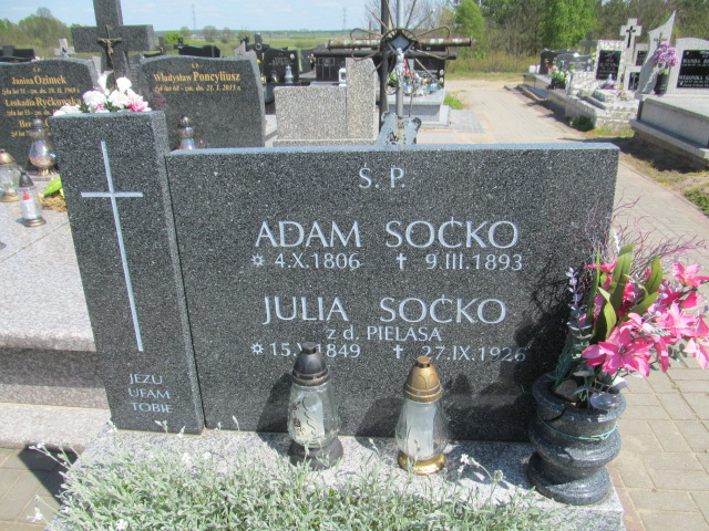 Julia Soćko 1849 Latowicz - Grobonet - Wyszukiwarka osób pochowanych